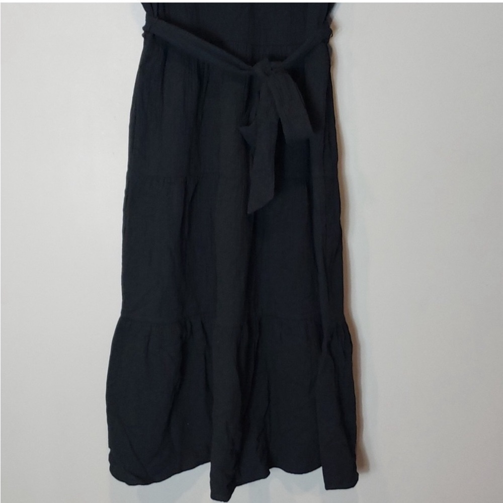 J.Crew belted tiered crew neck sleeveless black dress size 00 NWOT - Picture 10 of 11